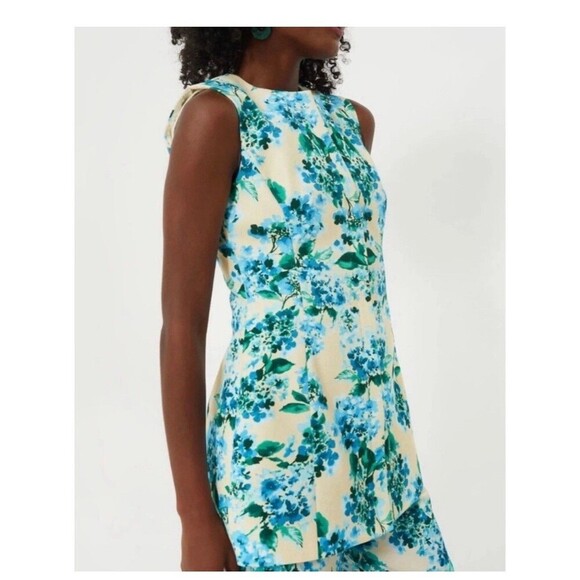 TUCKERNUCK Water's Edge Hydrangea Rhoda Tunic Top Size 10 Yellow Blue NEW Garden - Picture 8 of 14